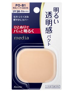 カネボウメディアブライトアップパクトPO-B1明るいソフトな肌の色レフィル(11.5g)SPF20PA+++パウダーファンデーションmedia