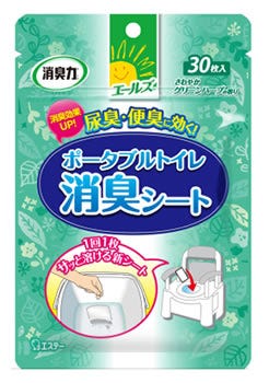 エステー エールズ 消臭力 ポータブルトイレ消臭シート (30枚) 消臭剤 介護専用品