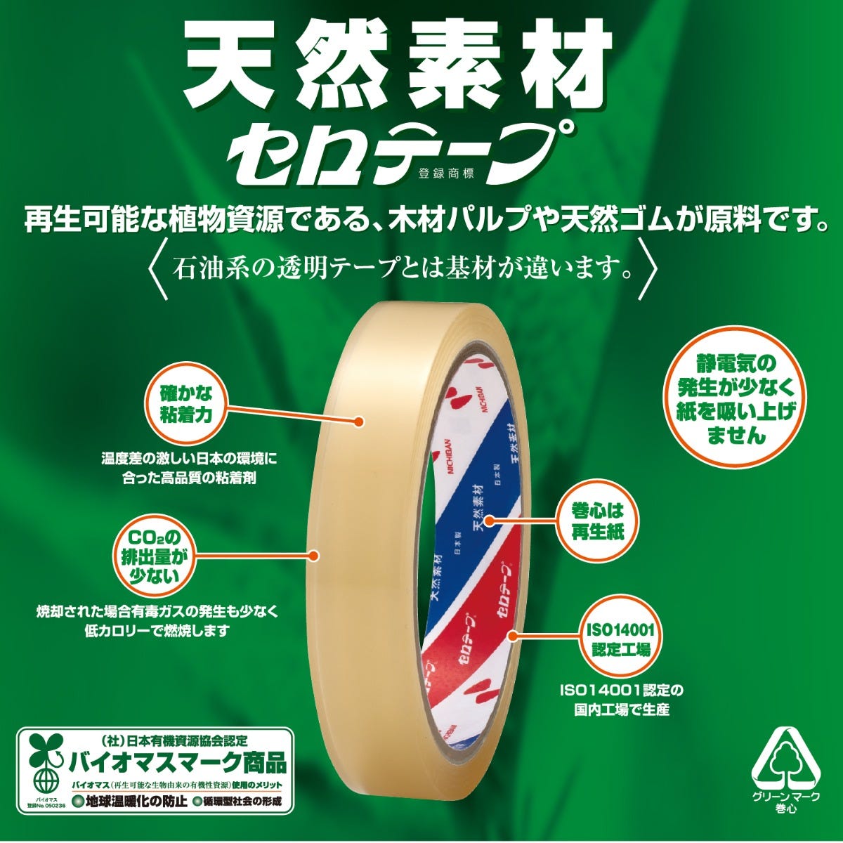 ニチバン セロテープ 小巻カッター付 まっすぐ切れるタイプ 黄