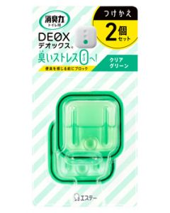 エステー 消臭力 DEOX トイレ用 つけかえ クリアグリーン (6mL×2個入) 消臭力 トイレ用 消臭・芳香剤