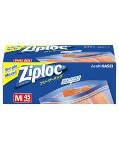 旭化成ジップロックフリーザーバッグシンプルモデルM(45枚)保存袋冷凍解凍Ziploc