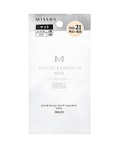 ミシャ　MISSHA　M　クッション　ファンデーション　マット　レフィル　No.21　明るい肌色　SPF50+　PA+++　(15g)